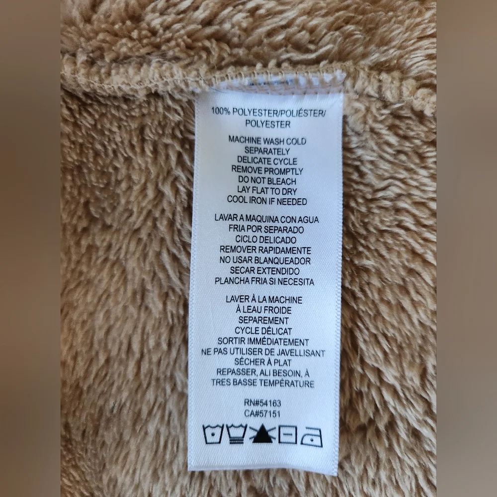 Calvin Klein Sherpa Zip Up Sweater M - Picture 6 of 6